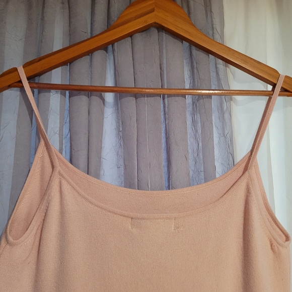 Strada Girls Med.Pink Sz. L Spaghetti strap Silk Blend Tank Top Beaded Hem - Picture 6 of 10